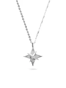 Nistra Sterling Silver Rhodium-Plated Necklace