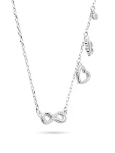 Nistra Women Sterling Silver Rhodium-Plated Necklace