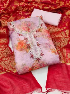 KIMISHA Organza Unstitched Dress Material