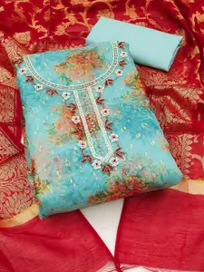 KIMISHA Organza Unstitched Dress Material