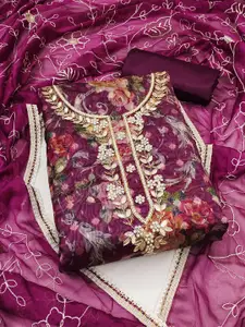 KIMISHA Organza Unstitched Dress Material