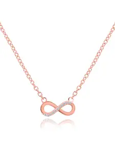 Nistra Women Sterling Silver Rose Gold-Plated Necklace