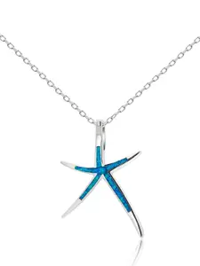 Nistra Women Sterling Silver Rhodium-Plated Necklace