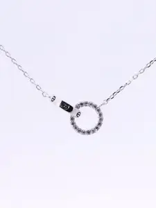 Nistra Women Sterling Silver Rhodium-Plated Necklace