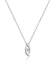 Nistra Sterling Silver Rhodium-Plated Necklace
