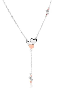 Nistra Women Sterling Silver  Rose Gold-Plated Necklace