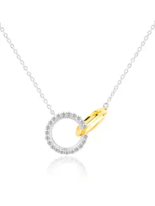 Nistra Women Sterling Silver Gold-Plated Necklace