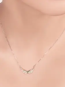 Nistra Sterling Silver Rhodium-Plated Necklace