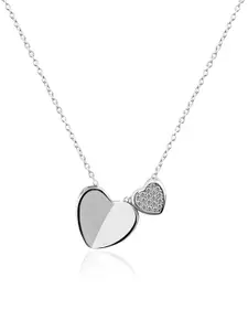 Nistra Women Sterling Silver Rhodium-Plated Necklace