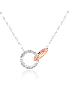 Nistra Women Sterling Silver Rose Gold-Plated Necklace