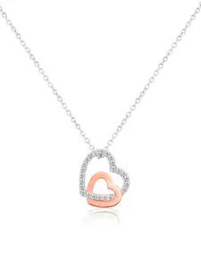Nistra Women Sterling Silver Silver-Plated Necklace