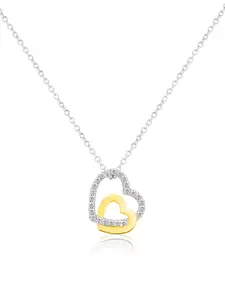 Nistra Women Sterling Silver Gold-Plated Necklace