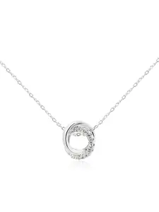 Nistra Sterling Silver Women Rhodium-Plated Necklace