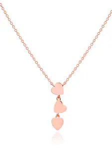 Nistra Sterling Silver Rose Gold-Plated Necklace