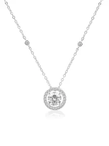 Nistra Sterling Silver Rhodium-Plated Necklace