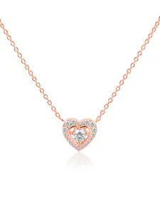 Nistra Sterling Silver Rose Gold-Plated Necklace