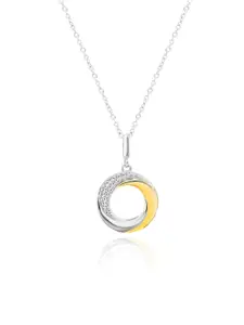 Nistra Women Sterling Silver Gold-Plated Necklace