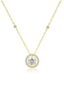 Nistra Women Sterling Silver Gold-Plated Necklace