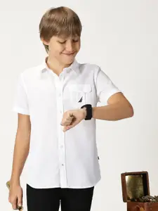 Nautica Boys Premium Short Sleeves Pure Cotton Casual Shirt