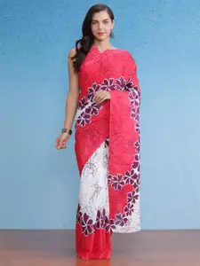 Saree mall Floral Poly Cotton Bagh Sarees