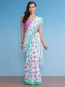 Saree mall Floral Printed Poly Cotton Bagh Sarees