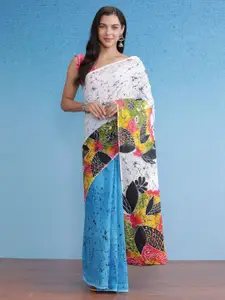 Saree mall Floral Poly Cotton Bagh Sarees