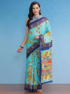 Saree mall Kalamkari Poly Cotton Bagru Sarees