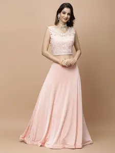 Vervee Couture Embellished Beads and Stones Ready to Wear Lehenga & Blouse