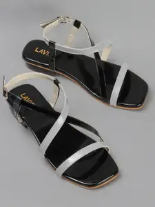 Lavie Women Colourblocked Open Toe Flats