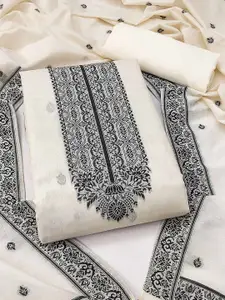 Peachmode Floral Woven Design Pure Cotton Unstitched Dress Material