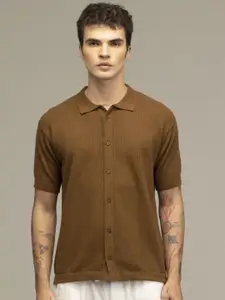 Snitch Men Textured Casual Shirt