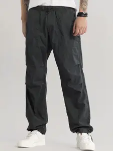 Snitch Men Pure Cotton Relaxed-Fit Joggers