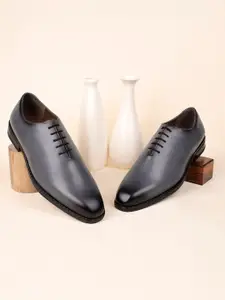 Louis Stitch Men Ash Grey Formal Wholecut Lace-Up Derby Shoes