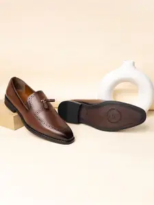 LOUIS STITCH Men Formal Slip-On Tassel Moccasin Shoes