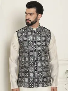 SOJANYA Embroidered Woven Nehru Jackets