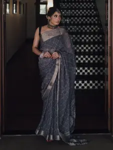 Libas Zari Geometric printed saree