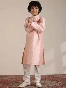 Manyavar Boys Embroidered Regular Kurta With Pyjamas