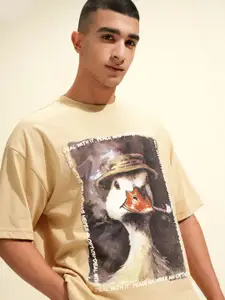 HIGHLANDER Men Graphic Printed Round Neck T-shirt