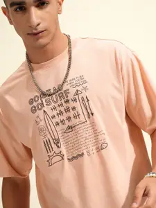 HIGHLANDER Men Typography Printed Round Neck T-shirt