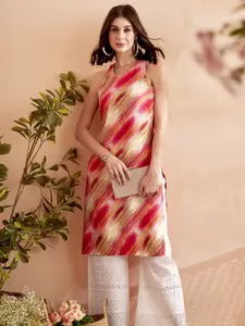 Anouk Women Printed Thread Work Kurta