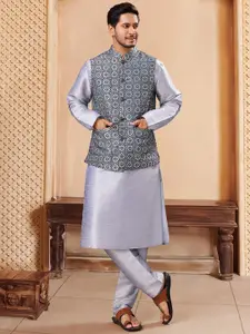 House of Pataudi Printed Nehru Jackets