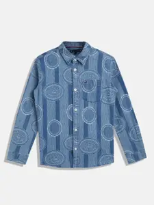 Tommy Hilfiger Boys Opaque Printed Casual Shirt