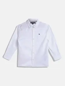 Tommy Hilfiger Boys Solid Cotton Casual Shirt