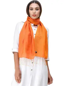 Exotic India Arabesque Plain Reversible Water-Pashmina Pure Wool-Silk Scarf