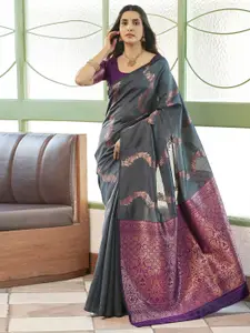 Satrani Ethnic Motifs Zari Banarasi Saree
