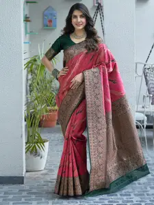 Satrani Woven Design Zari Banarasi Saree