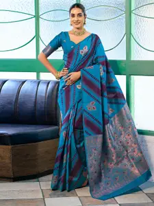 Satrani Woven Design Zari Banarasi Saree