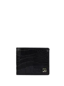 Da Milano Men Textured Leather Two Fold Wallet
