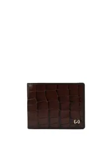 Da Milano Men Textured Leather Two Fold Wallet