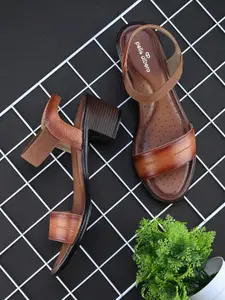 pelle albero Women Leather Block Sandals